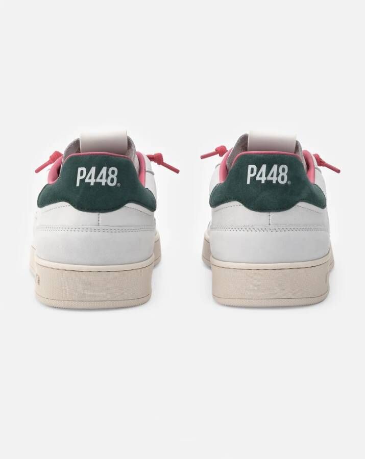 P448 Witte Sneakers met Rode Details