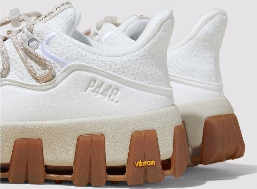 P448 Wit Zand Hiker-Stijl Gebreide Sneakers