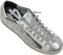 P448 Zilveren leren sneakers met versleten rubberen zool Gray Dames - Thumbnail 2