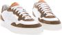 P448 Zonsondergang Wit Leren Sneakers Multicolor Heren - Thumbnail 2