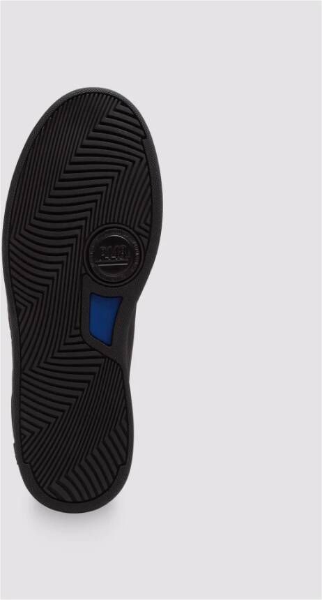 P448 Zwarte Nubuck Leren Sneakers