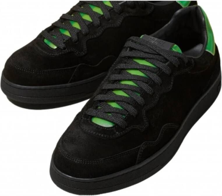 P448 Zwarte Suède Neon Groene Skate Sneakers Black Heren