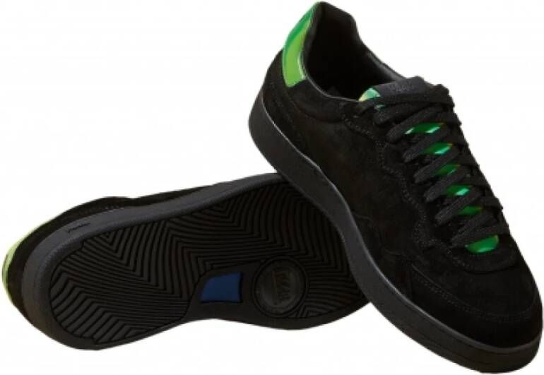 P448 Zwarte Suède Neon Groene Skate Sneakers Black Heren