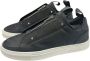 P448 Zwarte suède sneakers met ritssluiting tong Black Heren - Thumbnail 1