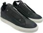 P448 Zwarte suède sneakers met ritssluiting tong Black Heren - Thumbnail 4