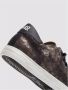 P448 Zwart Zilver Leren Sneakers - Thumbnail 2