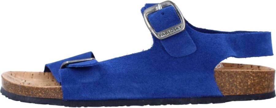 Pablosky Gesp Platte Sandalen Blue Heren