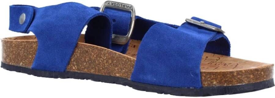 Pablosky Gesp Platte Sandalen Blue Heren