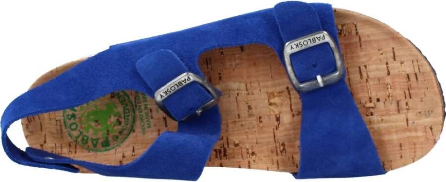 Pablosky Gesp Platte Sandalen Blue Heren