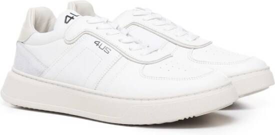Paciotti Witte Leren Sneakers met Nieten White Heren