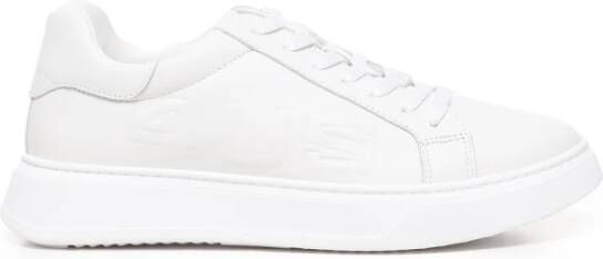 Paciotti Witte Leren Sneakers Rubberen Zool Italië White Heren