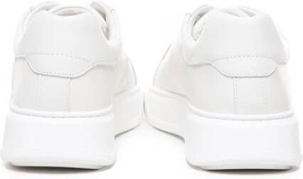 Paciotti Witte Leren Sneakers Rubberen Zool Italië White Heren