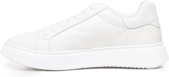 Paciotti Witte Leren Sneakers Rubberen Zool Italië White Heren