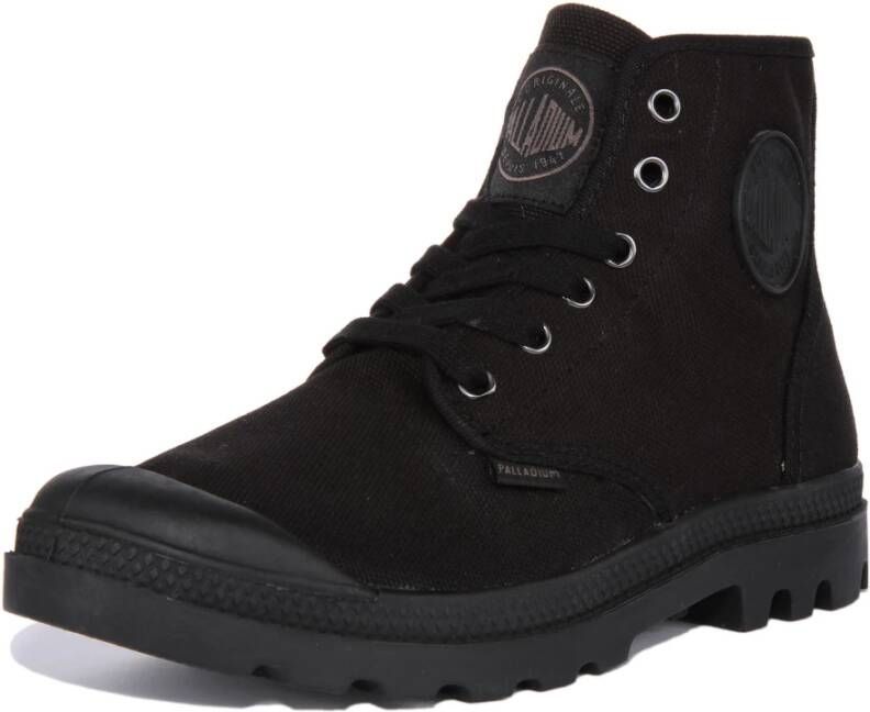 Palladium Canvas Enkellaars in Zwart