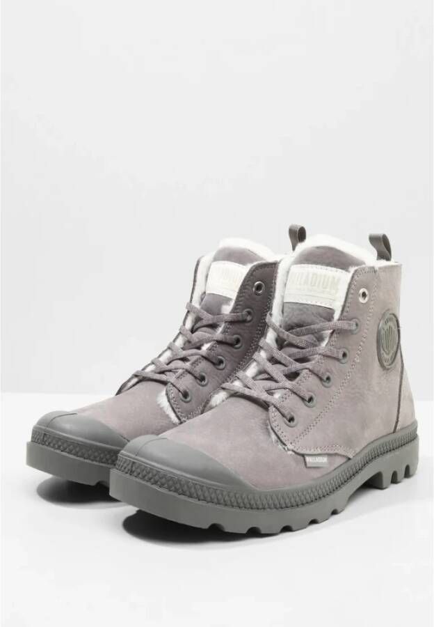 Palladium Grijze Hi Zip Laarzen Cloudburst Stijl