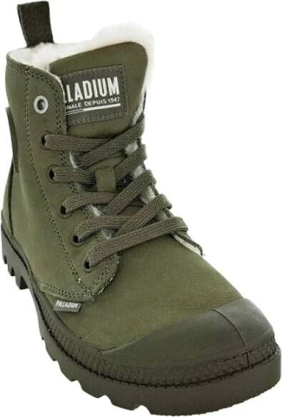 Palladium Hoge Canvas Laarzen Green Dames