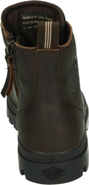 Palladium Sportieve Bruine Rits Leren Schoenen