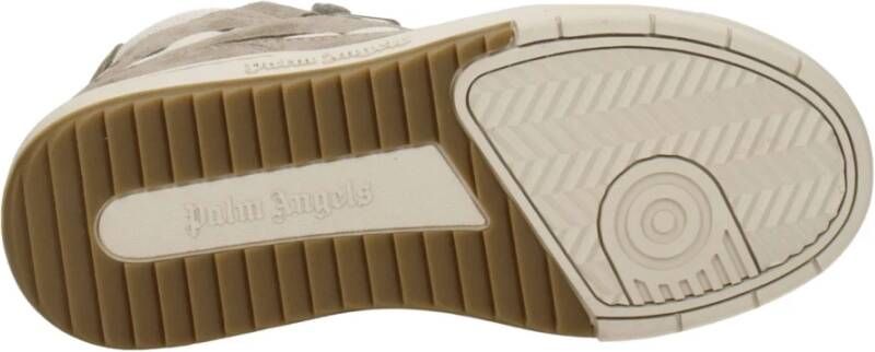 Palm Angels Beige Leren Sneakers Sporty Glam