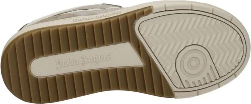 Palm Angels Beige Stoffen Sneakers Sporty Glam