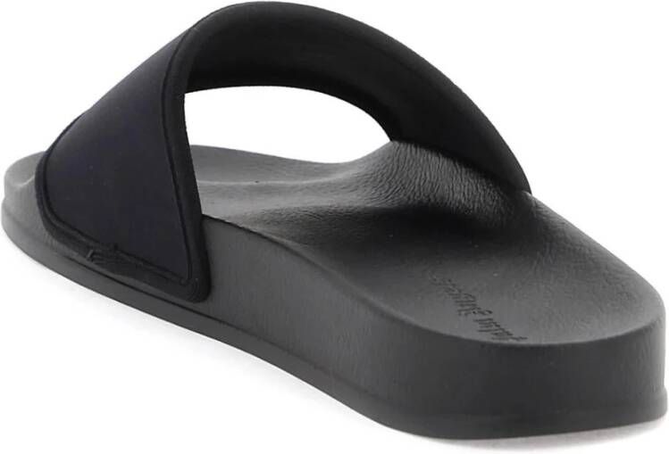 Palm Angels Badslippers met monogram-reliëf Zwart - Foto 2