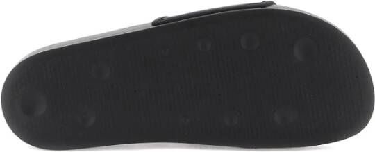 Palm Angels Badslippers met monogram-reliëf Zwart - Foto 5