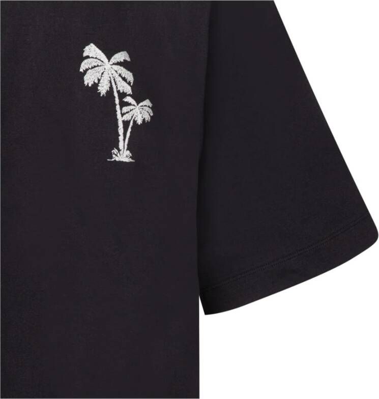 Palm Angels Cropped T-shirt met Palmboom Borduursel