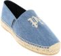 Palm Angels Denim Espadrilles met Geborduurd Logo Blue - Thumbnail 4