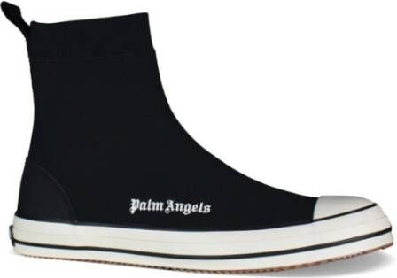 Palm Angels Zwarte Vulcanised Hoge Sneakers Zwart Heren