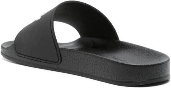 Palm Angels Essential Logo Pool Slider Flip Flop Black Dames