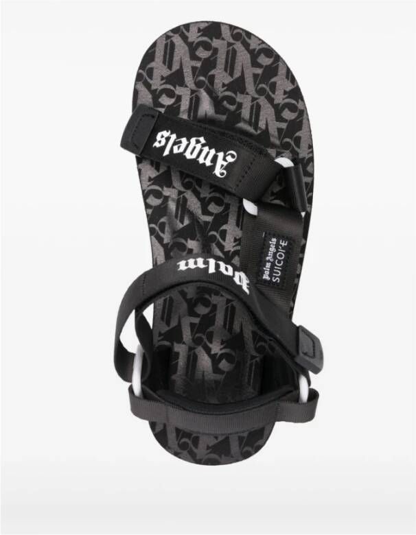 Palm Angels Flat Sandals Black Dames