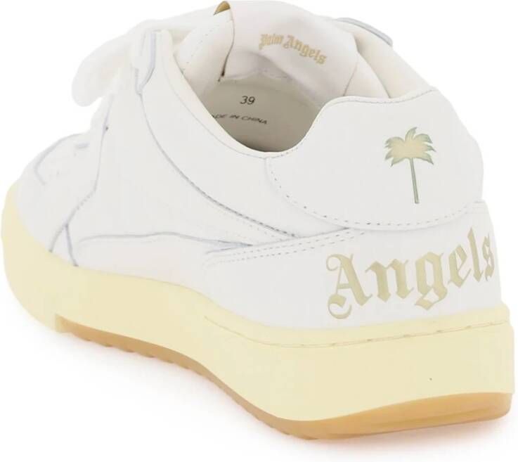 Palm Angels Gewatteerde leren sneakers White Dames