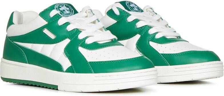 Palm Angels University leren sneakers Groen - Foto 4
