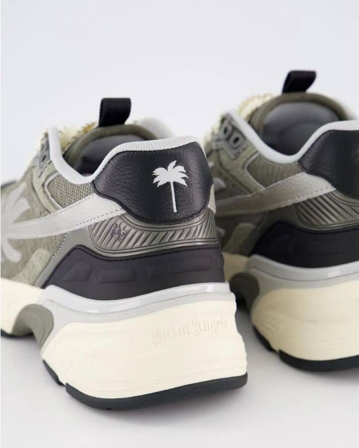 Palm Angels Heren Sneakers Grijs Groen Stijlvol Model