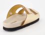 Palm Angels Logo Print Leren Slippers Yellow Dames - Thumbnail 3