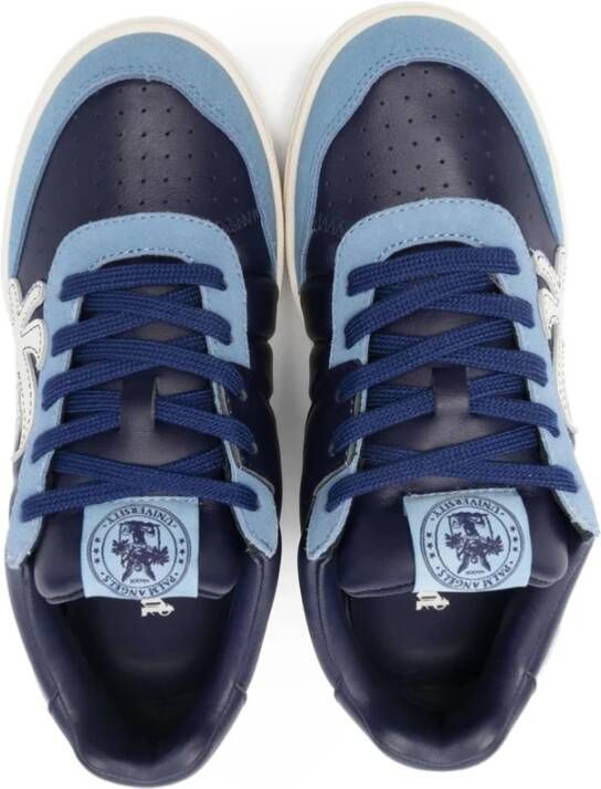 Palm Angels Navy Blauwe Veterschoenen met Platte Zool
