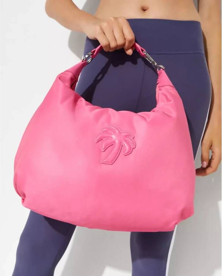 Palm Angels Roze Palmboom Applicatie Handtas