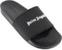 Palm Angels Logo Pool Slider in Zwart en Wit Black Dames - Thumbnail 4