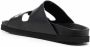Palm Angels Zwarte Leren Sliders met Dubbele Touch Strap Black - Thumbnail 12
