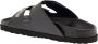 Palm Angels Zwarte Leren Sliders met Dubbele Touch Strap Black Dames - Thumbnail 9