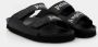 Palm Angels Zwarte Leren Sliders met Dubbele Touch Strap Black - Thumbnail 9