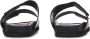 Palm Angels Zwarte Leren Sliders met Dubbele Touch Strap Black - Thumbnail 11