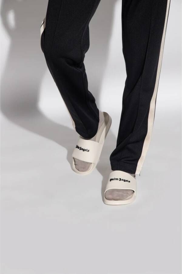 Palm Angels Slippers met logoprint Beige - Foto 2