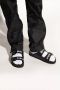 Palm Angels Zwarte Leren Sliders met Dubbele Touch Strap Black - Thumbnail 5