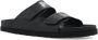Palm Angels Zwarte Leren Sliders met Dubbele Touch Strap Black - Thumbnail 6
