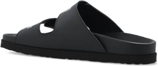 Palm Angels Slippers met logo Zwart Dames