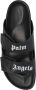 Palm Angels Zwarte Leren Sliders met Dubbele Touch Strap Black - Thumbnail 8