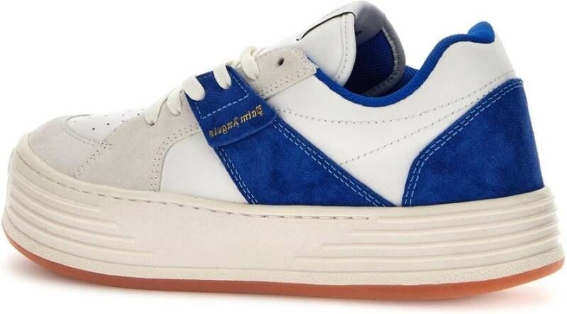 Palm Angels Luxe Leren Sneakers Blauw Heren