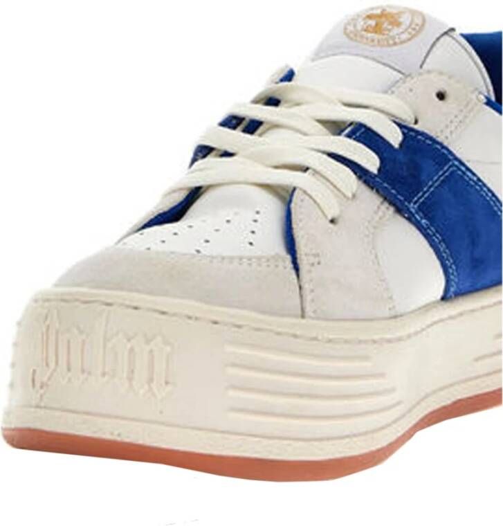 Palm Angels Luxe Leren Sneakers Blauw Heren