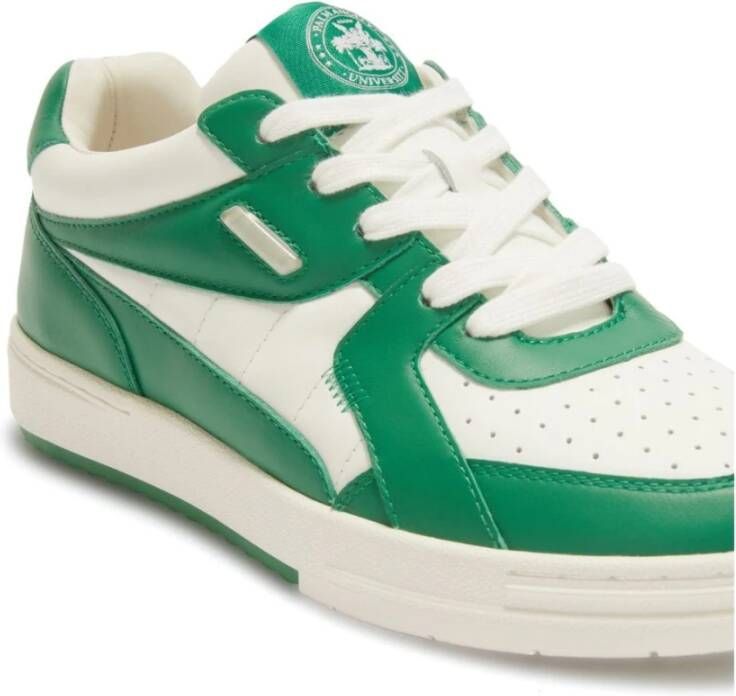 Palm Angels University Veterschoenen van Leer Groen Heren