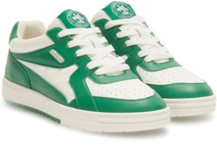 Palm Angels University Veterschoenen van Leer Groen Heren